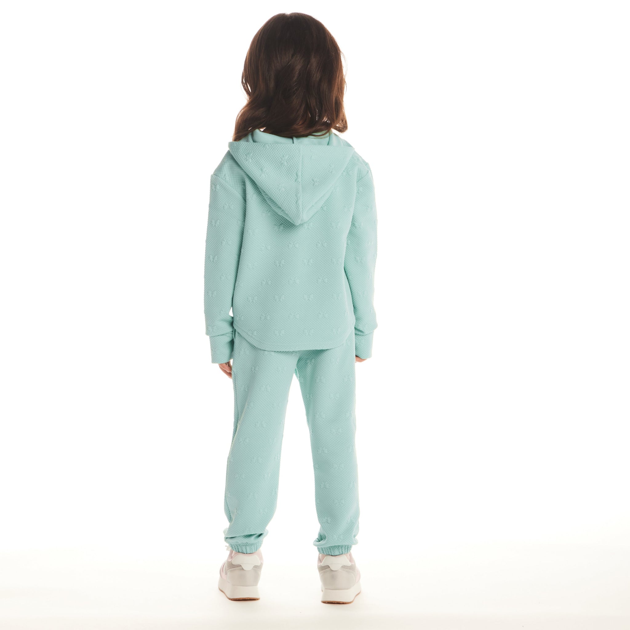 Kids Embossed Lounge Set | Aqua Bows