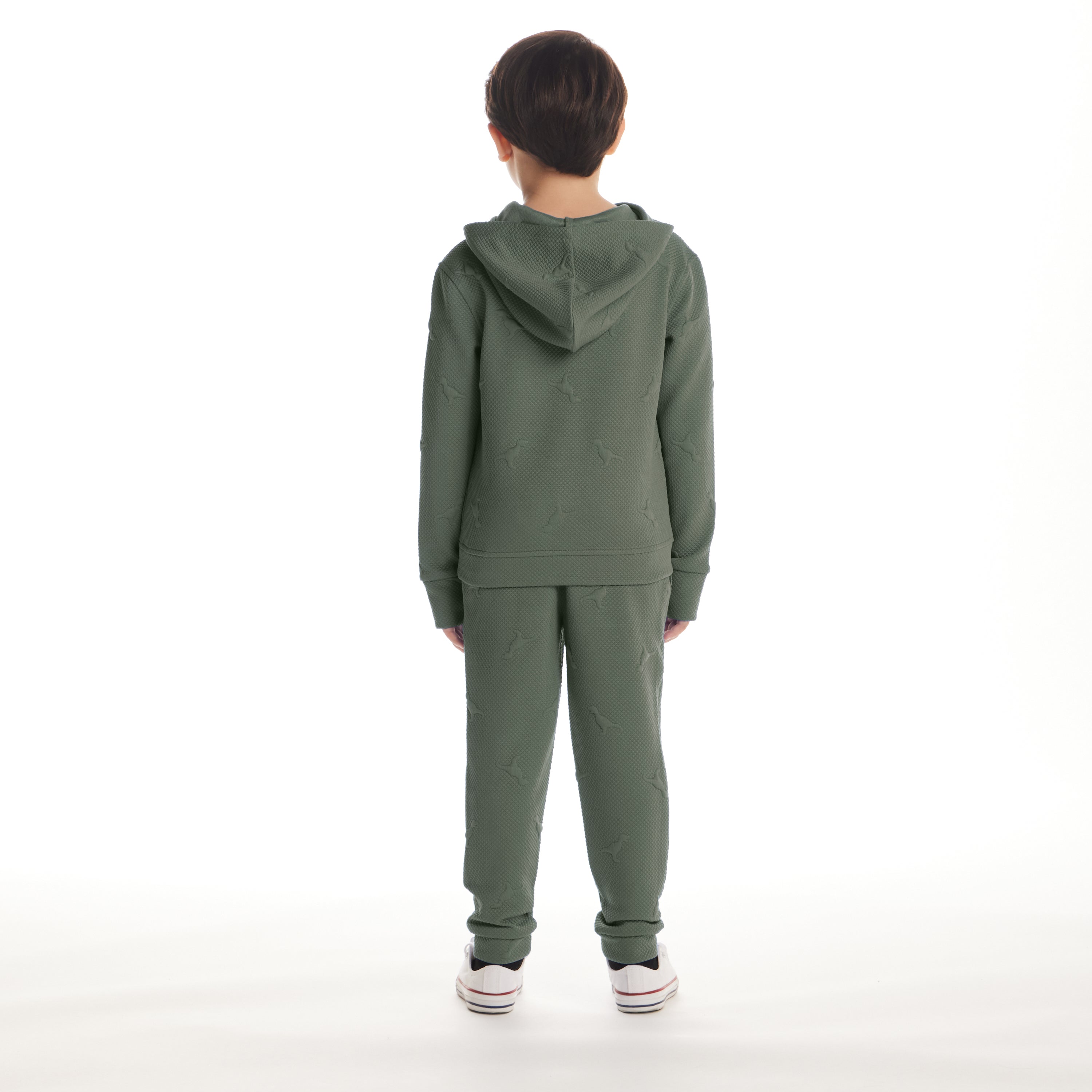 Kids Embossed Lounge Set | Green Dino