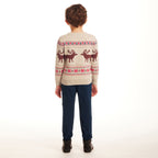 Kids Fair Isle Sweater & Twill Pant Set | Moose Motif