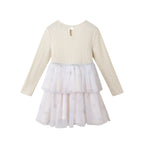Kids Tulle Tiered Dress | White Snowflake