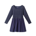 Tween (7-16) Rib Jersey Drop Waist Bubble Dress | Navy
