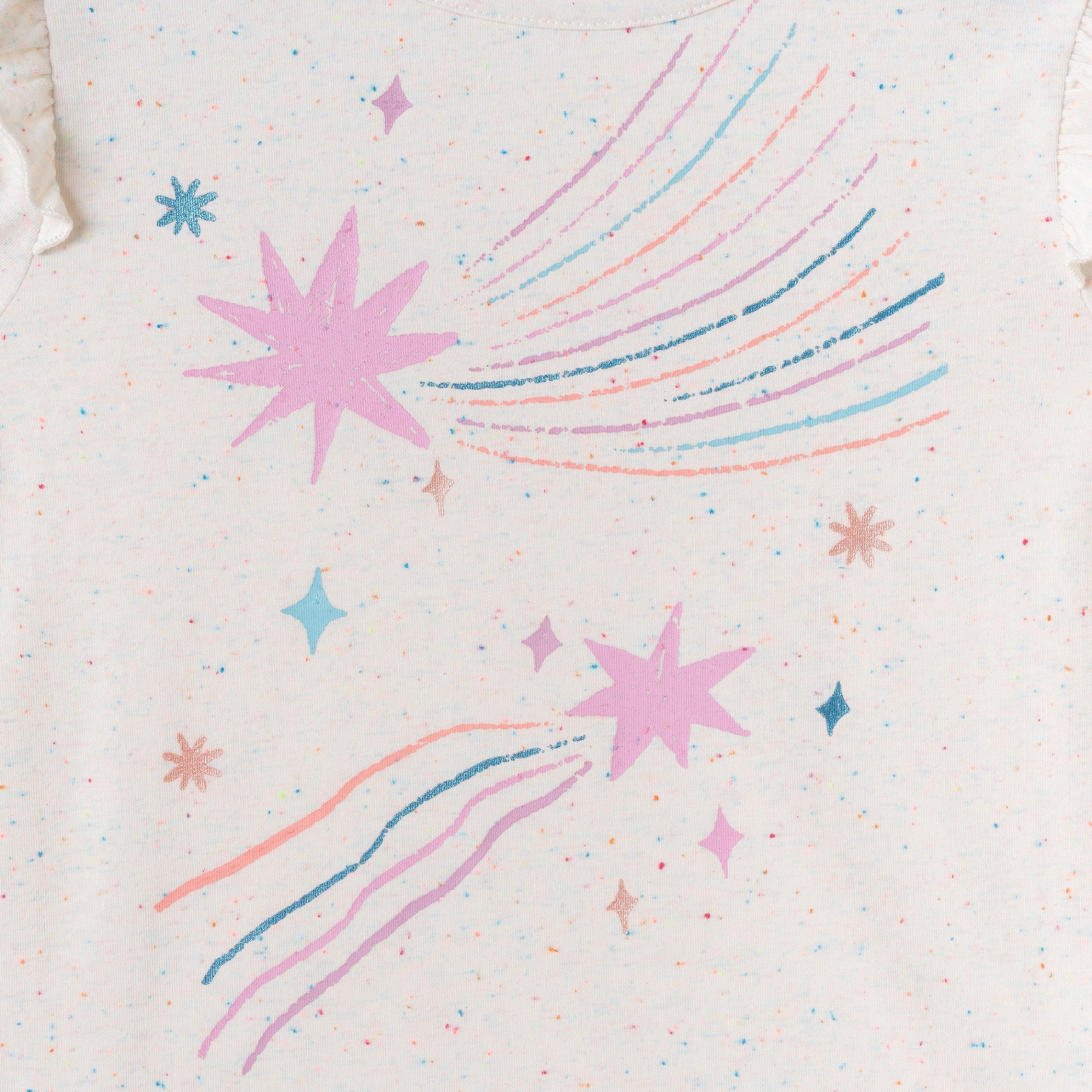 Kids Speckled Long Sleeve Tee| Shooting Stars