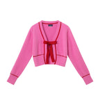 Tween (7-16) Cardigan Sweater with Bow | Pink Eyelash