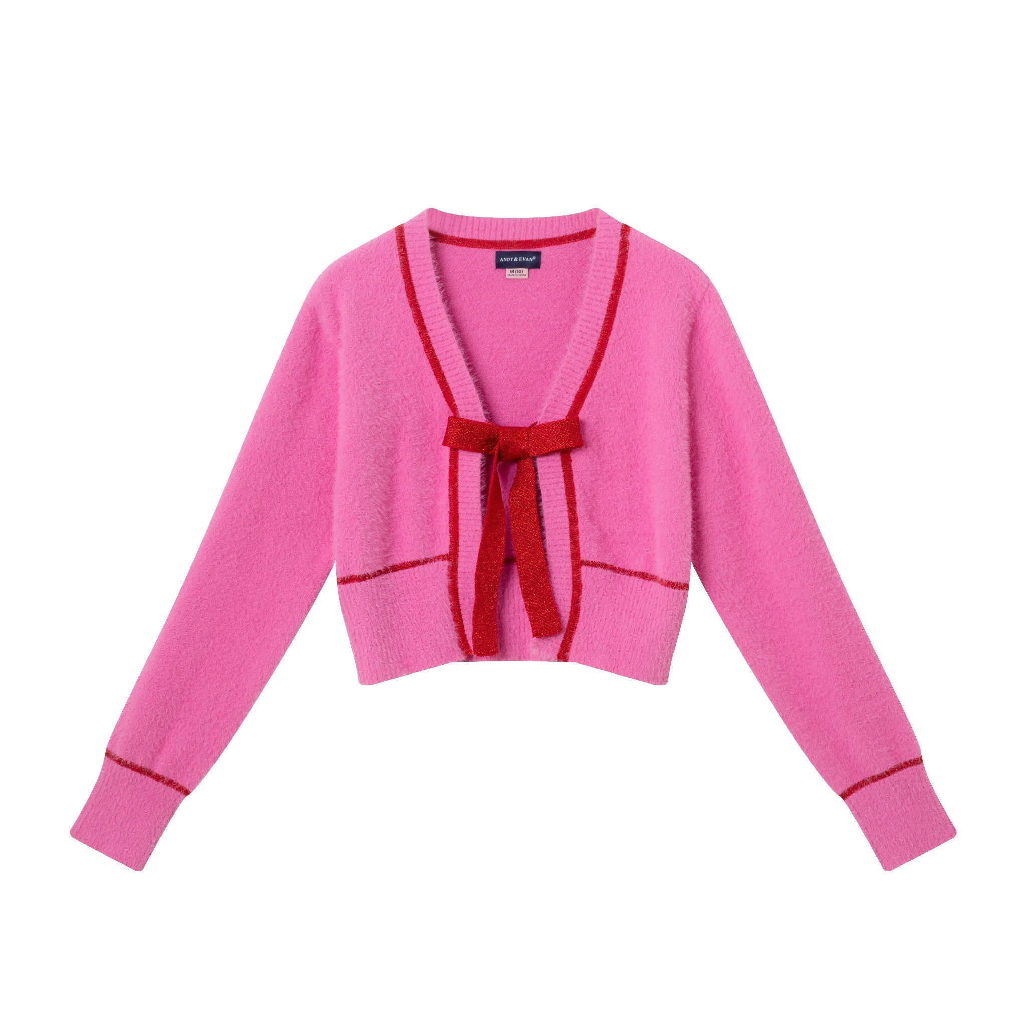 Tween (7-16) Cardigan Sweater with Bow | Pink Eyelash