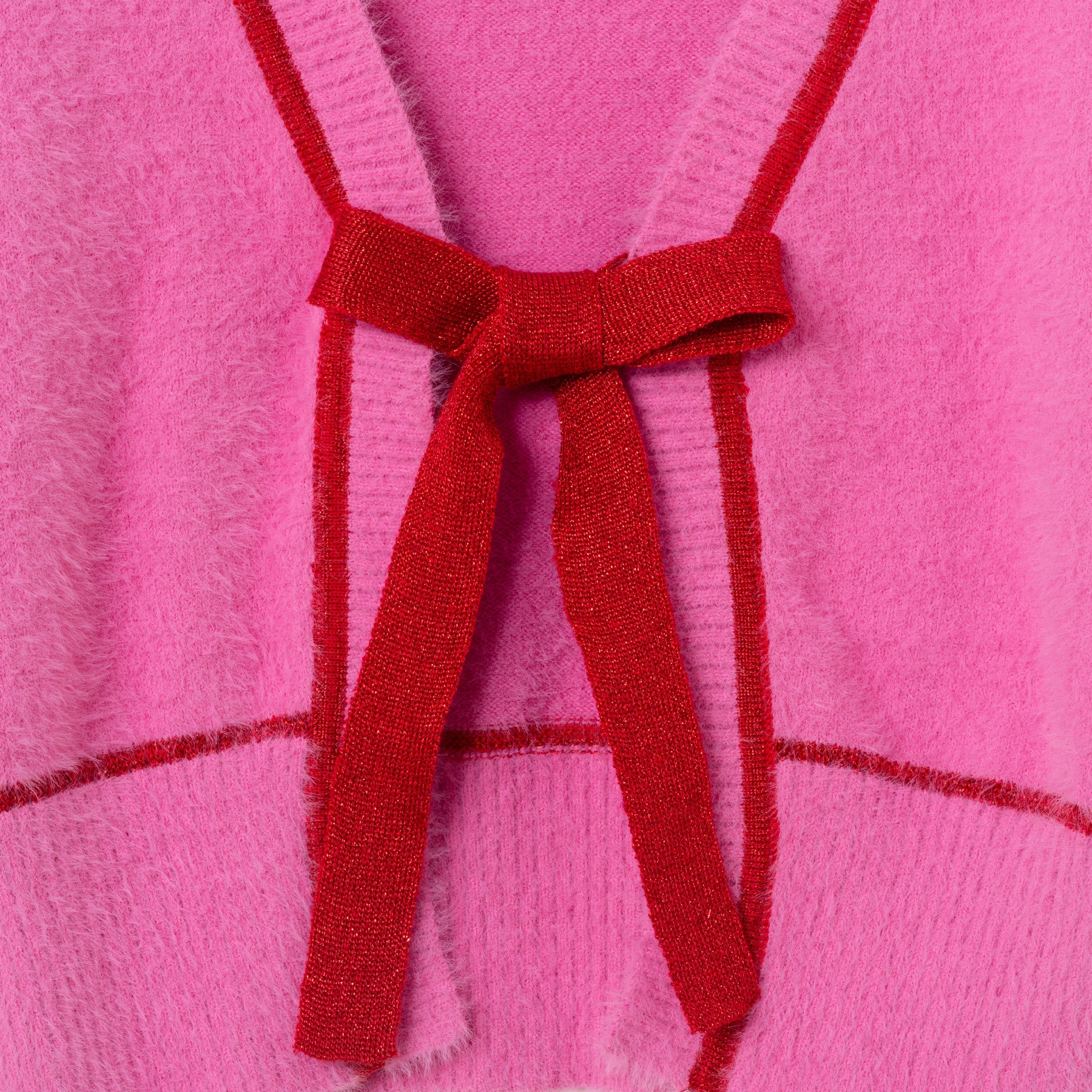 Tween (7-16) Cardigan Sweater with Bow | Pink Eyelash