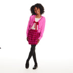 Tween (7-16) Cardigan Sweater with Bow | Pink Eyelash
