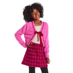 Tween (7-16) Cardigan Sweater with Bow | Pink Eyelash