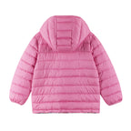 Kids Printed Reversible Puffer Jacket | Pink Hearts
