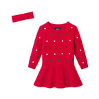 Infant Dress & Headband Set | Festive Dot