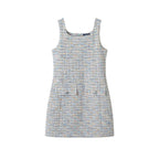 Tween (7-16) Tweed Dress & Rib Tee Set | Textured Twirl