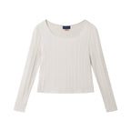 Tween (7-16) Ribbed Top & Houndstooth Skirt Set | Ivory & Pink