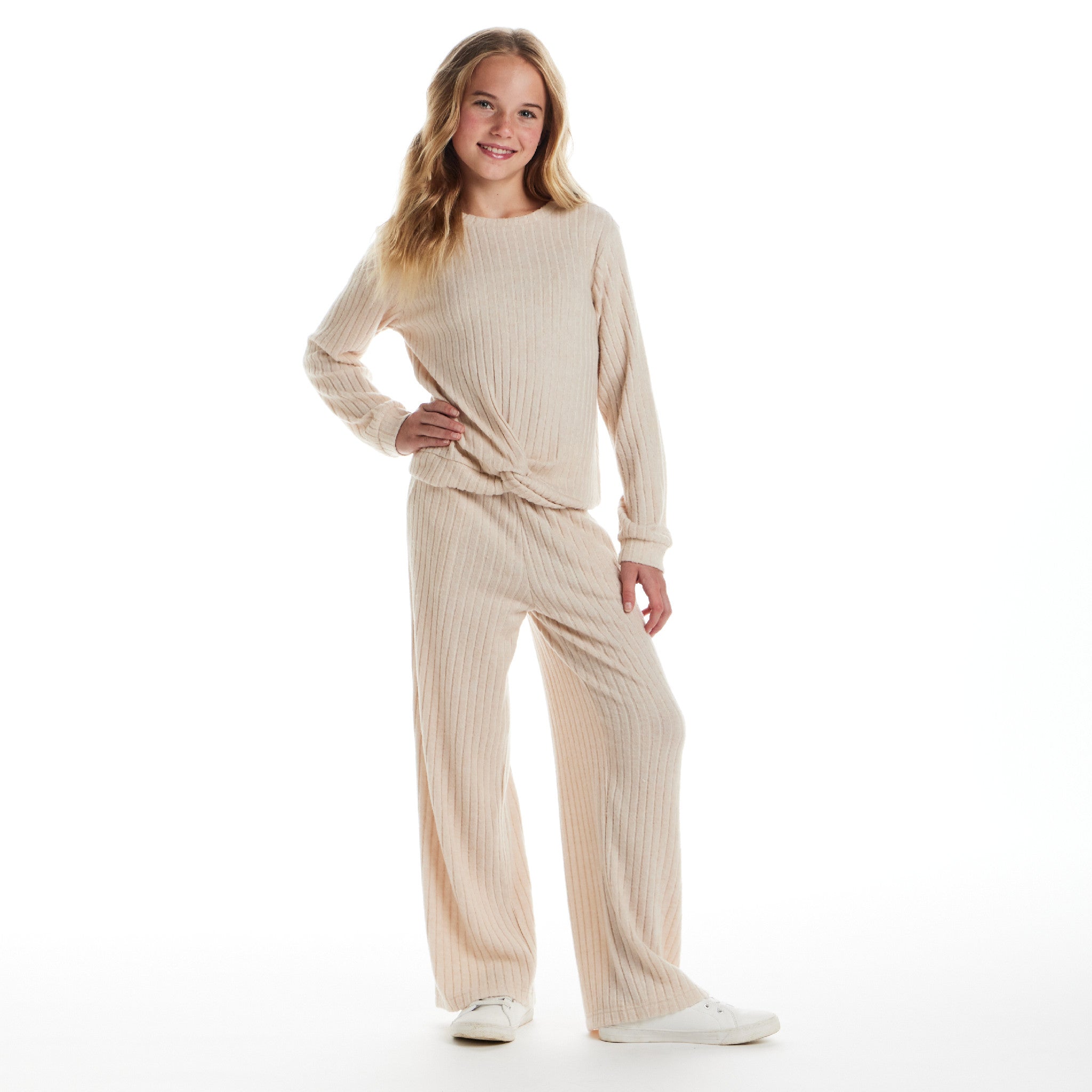 Tween (7-16) Hacci Rib Lounge Set | Oatmeal