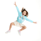 Kids Sweatshirt & Dress Set | Teal Rainbow