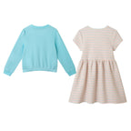 Kids Sweatshirt & Dress Set | Teal Rainbow