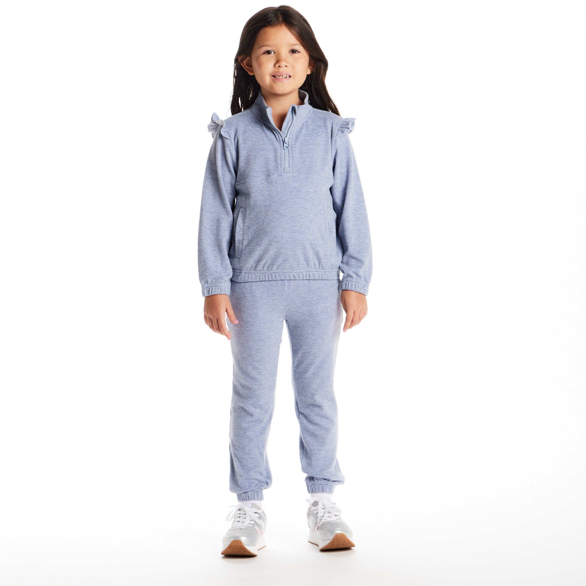 Kids Quarter Zip Sweatshirt Set | Navy