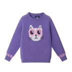 Kids Sweater & Legging Set | Purple Kitty Sunglasses