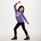 Kids Sweater & Legging Set | Purple Kitty Sunglasses