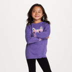 Kids Sweater & Legging Set | Purple Kitty Sunglasses