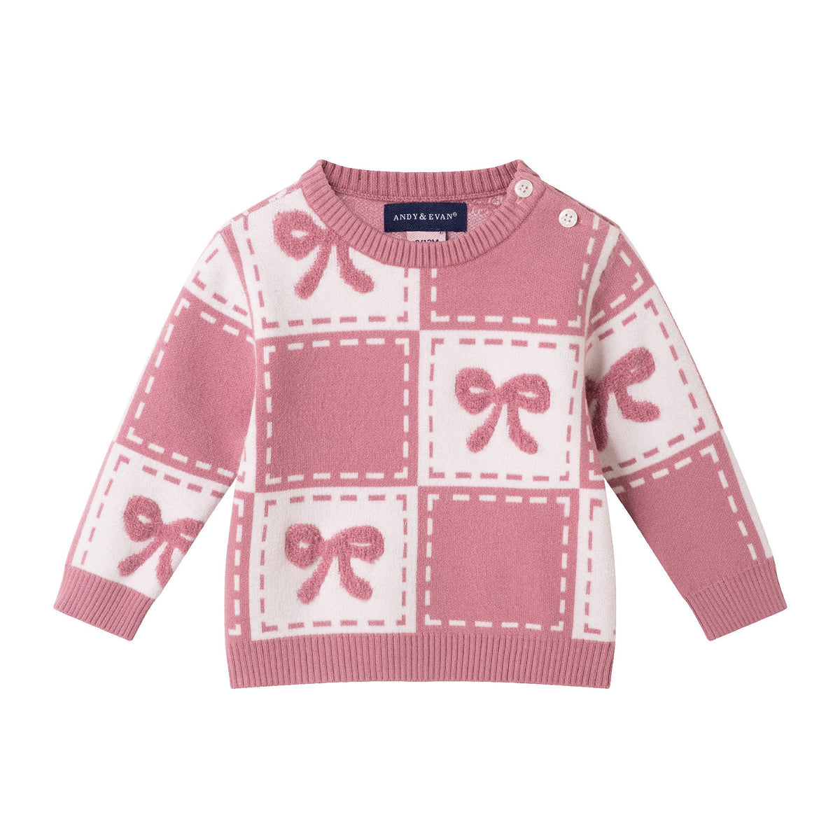 Infant Chenille Sweater Set with Headband | Pink Bows