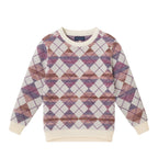Kids Argyle Sweater & Ribbed Flare Pant Set