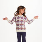 Kids Argyle Sweater & Ribbed Flare Pant Set