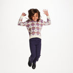 Kids Argyle Sweater & Ribbed Flare Pant Set
