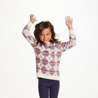 Kids Argyle Sweater & Ribbed Flare Pant Set