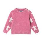 Infant Sweater & Headband Set | Pink Stars
