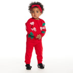 Infant 3-Piece Sweater Set | Red Bows