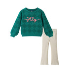 Kids Sweater & Legging | Green Jolly