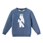 Kids Applique Sweatshirt | Navy Polar Bear