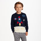 Kids Graphic Sweater | Rocket Ship