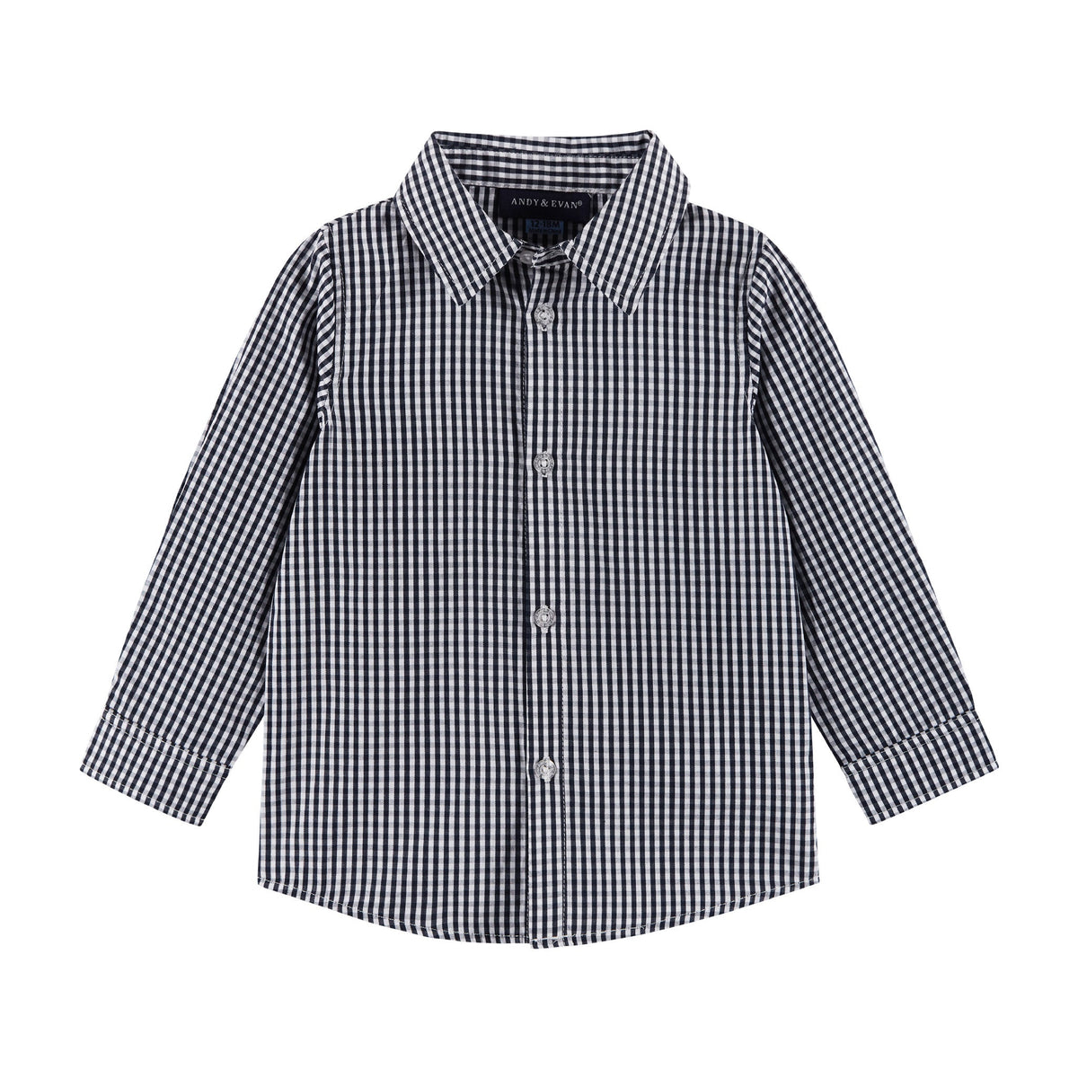 Infant Buttondown Suspenders Set | Navy Gingham