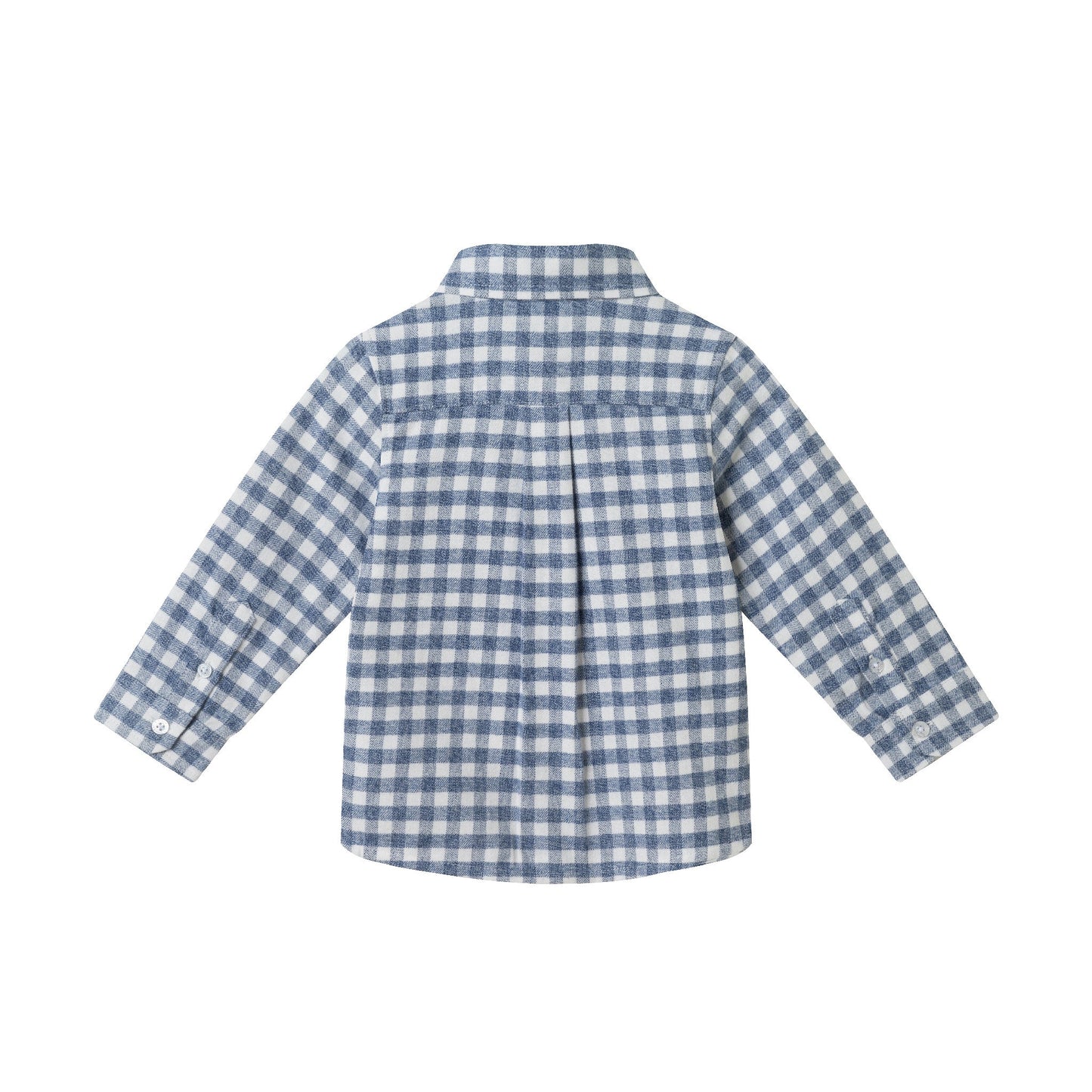 Infant Buttondown & Knit Denim Jogger Set | Grey Gingham