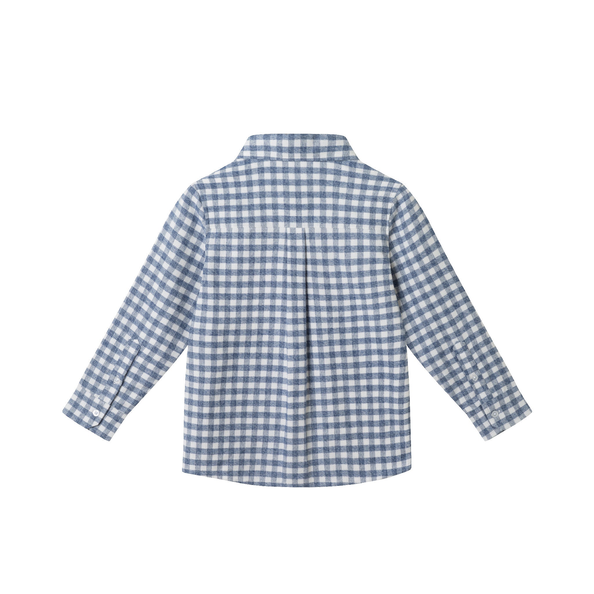 Kids Buttondown & Knit Denim Jogger Set | Grey Gingham