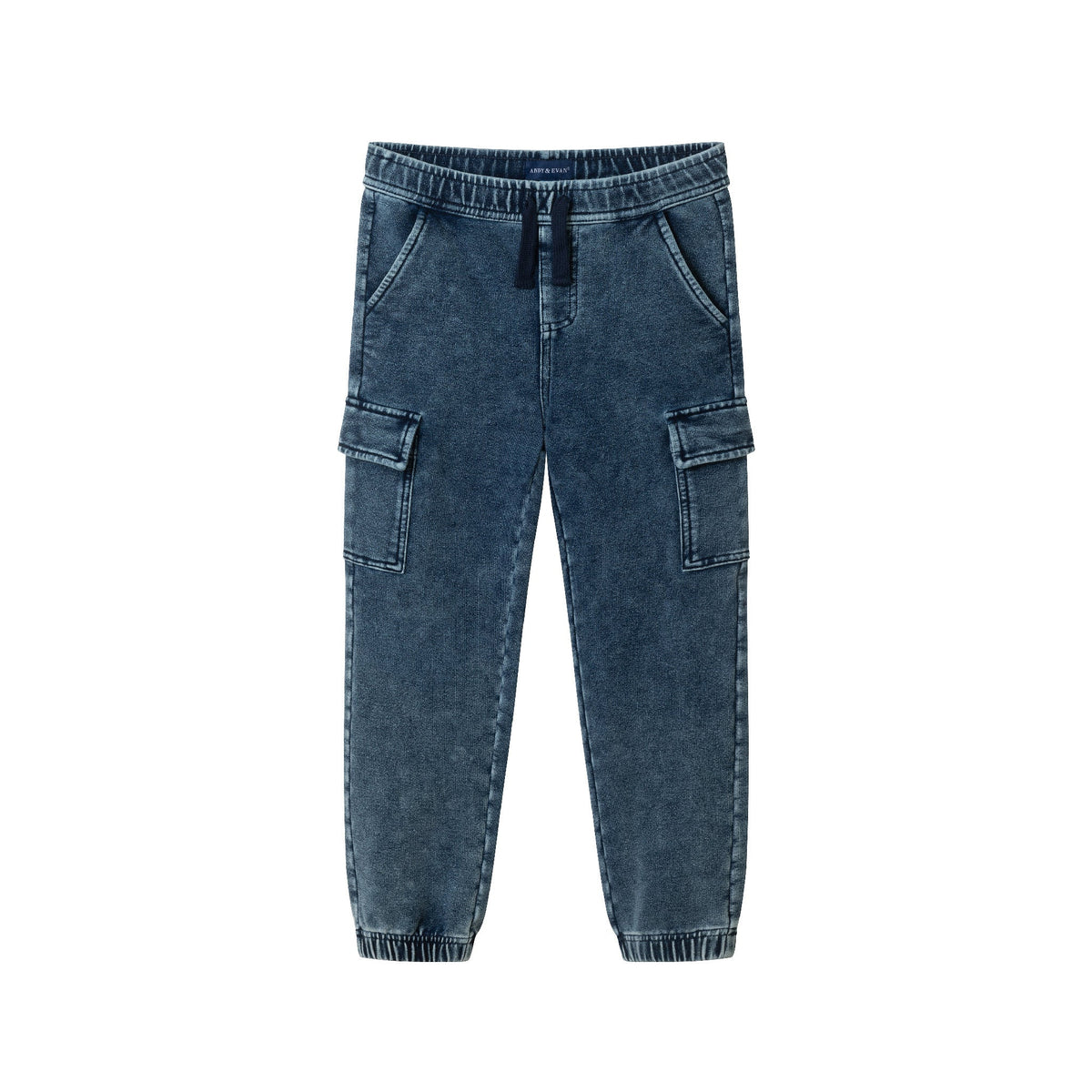 Kids Buttondown & Knit Denim Jogger Set | Grey Gingham
