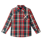 Kids Plaid Buttondown & Bowtie Set | Red Holiday