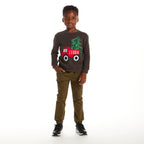 Kids Sweater & Twill Jogger Set | Holiday Truck