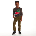 Kids Sweater & Twill Jogger Set | Holiday Truck
