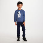 Kids Sweater & Twill Jogger Set | Navy Polar Bear