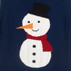 Kids Sweater Vest Set | Navy Snowman