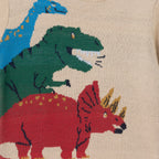 Infant Baby Sweater Set | Beige Dino