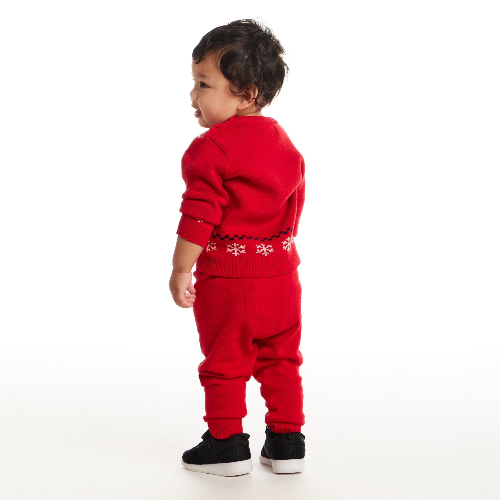 Infant Fair Isle Sweater Set | Red Dino