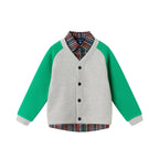Kids Buttondown & Twill Pant Set | Grey Cardigan