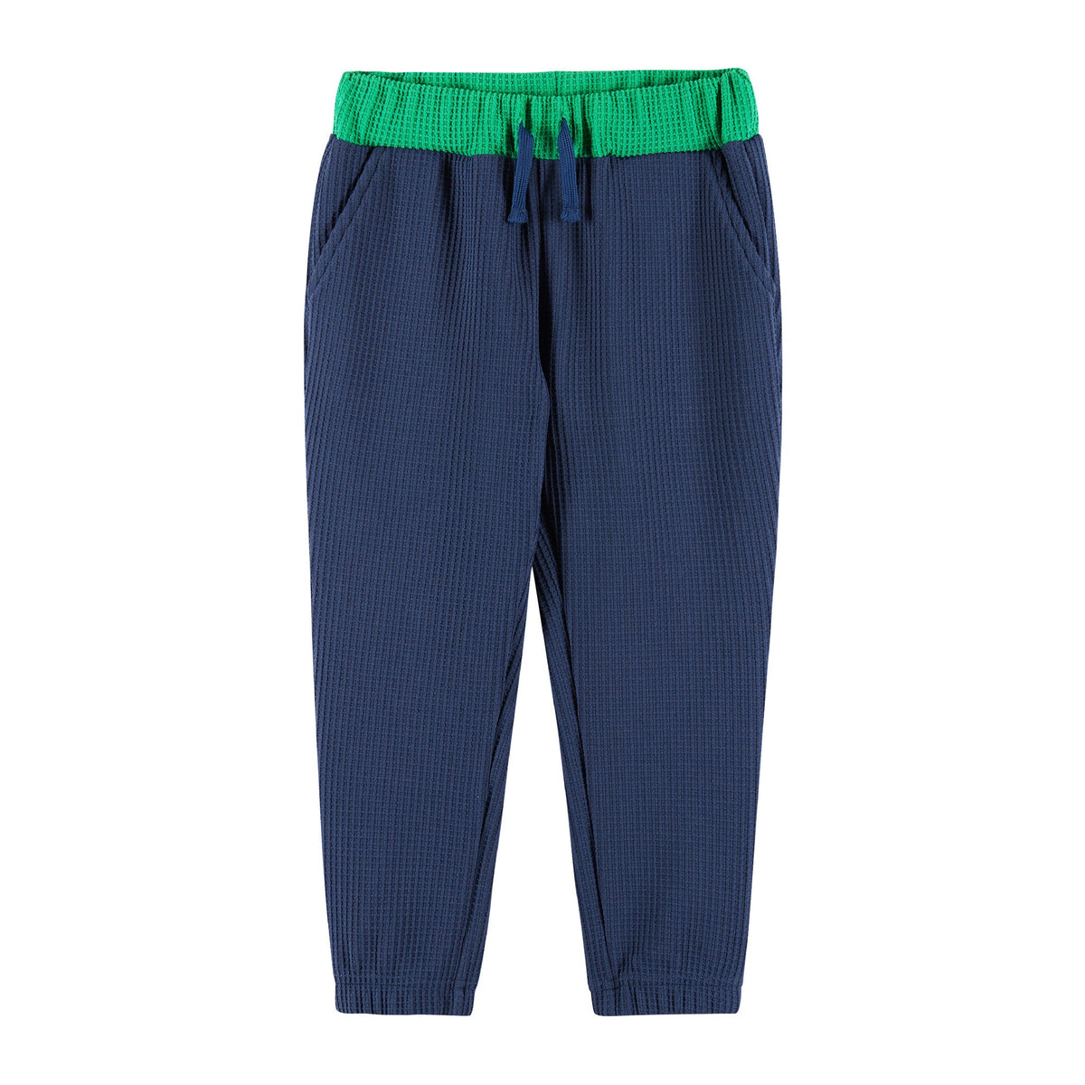 Kids Hooded Lounge Set | Navy Waffle