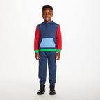 Kids Hooded Lounge Set | Navy Waffle