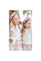 Girls Marble Dye Flower Jogger Set