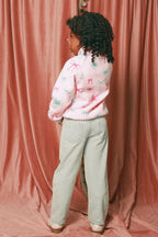 Wide Leg Gem Embellished Jeans