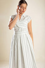INCREDIBLY SENSATIONAL WOVEN MIDI DRESS