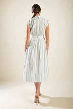 INCREDIBLY SENSATIONAL WOVEN MIDI DRESS